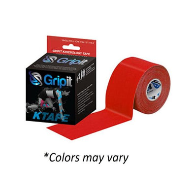 Tape Kinesiology Gripit KTAPE Cotton/Lycra/Spandex 4"x5.5yd Adhesive Pink Ea